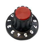 KNOB ESTRIADO S/PARAFUSO NUMERICO VERMELHO 1426 - PERFORMANCE SOUND