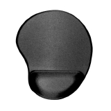 MOUSE PAD COM DESCANSO DE PULSO E BASE ANTIDERRAPANTE (PRETO)