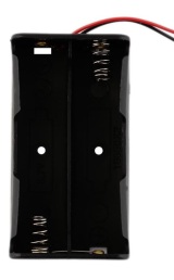 Suporte Case Para 2 Pilha 18650 Em Plastico Preto