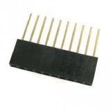 BARRA DE 10 PINOS FEMEA / CONECTOR EMPILHAVEL PARA ARDUINO