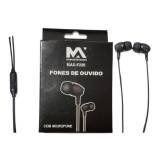 FONE OUVIDO COM MICROFONE PRETO/BRANCO MAXF209 MAXMIDIA