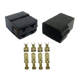 CONECTOR AUTOMOTIVO PLASTICO FEMEA PRETO 4 Vias