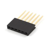 BARRA DE 6 PINOS FEMEA / CONECTOR EMPILHAVEL PARA ARDUINO