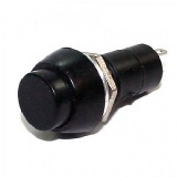 CHAVE PUSH BUTTON C/TRAVA PSB-11A 2 TERMINAIS PRETO