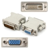 ADAPTADOR CONECTOR DVI MACHO (24+5) X VGA FEMEA (15PINO)