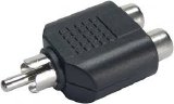 Adaptador Rca Macho X 2 Jack Rca Femea Niquel