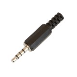 Plug P3 3,5Mm Plastico Preto