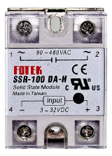 RELE DE ESTADO SOLIDO SSR-100DA 100A 380V 3-32V