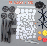 KIT 92 ITENS - ENGRENAGENS PLASTICAS COM ACESSORIOS DIVERSOS