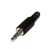 Plug P2 Estereo Plastico Preto