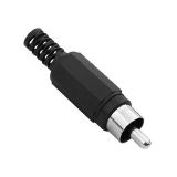 PLUG RCA PLASTICO - PRETO